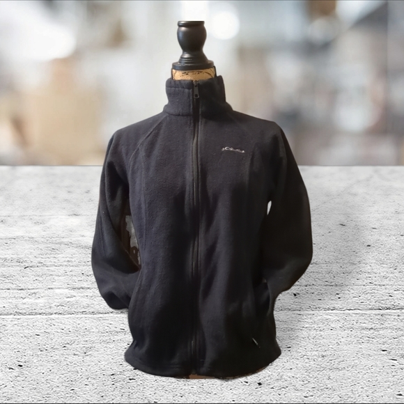 Columbia black zippered fleece jacket size M - Picture 9 of 15